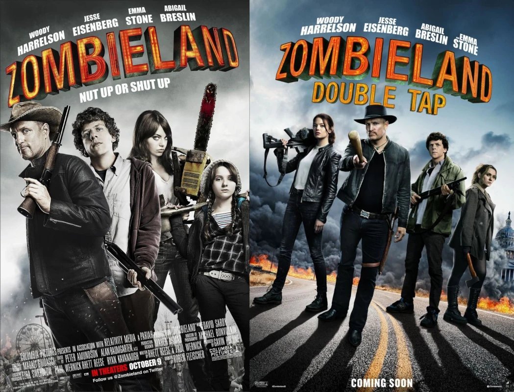 Carteles de las dos películas de Zombieland
