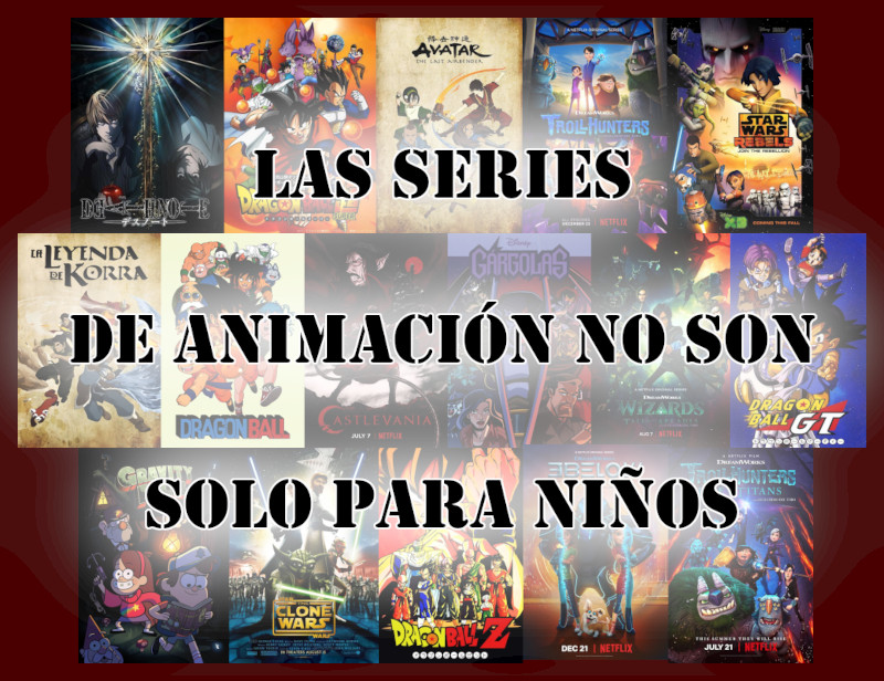 Montaje con todas las series que se exponen a continuación y el título del artículo sobreimpreso