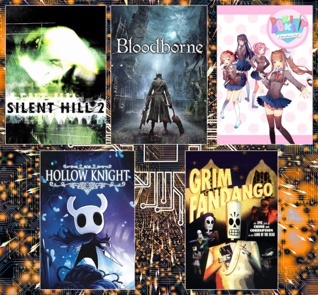 Montaje con las portadas de los 5 videojuegos de los que se habla en el artículo